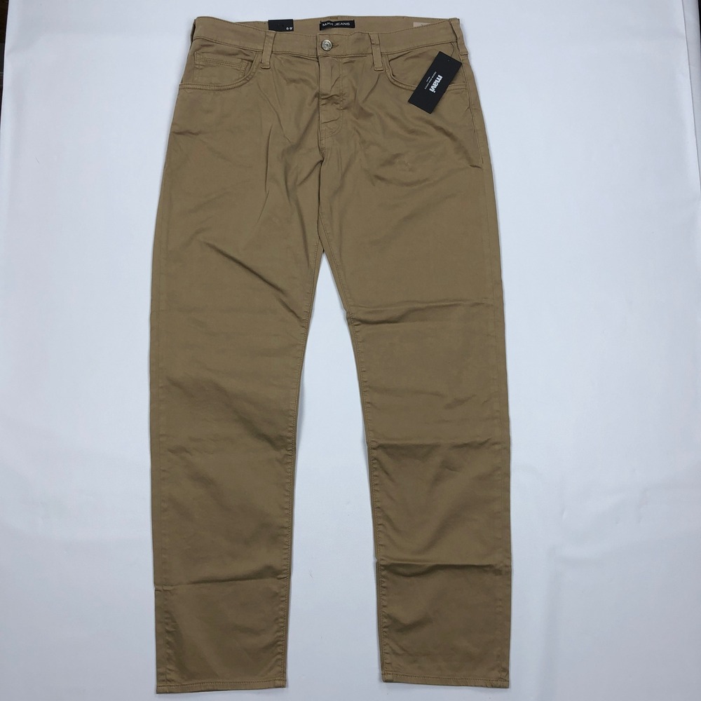 NWT Mavi Zach Straight Leg Tan Khaki Pants Mens 38x34 Cotton Stretch Chino NEW